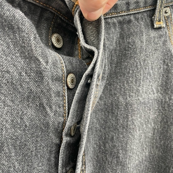 Levis original 501 button fly straight leg denim jean - Picture 3 of 10
